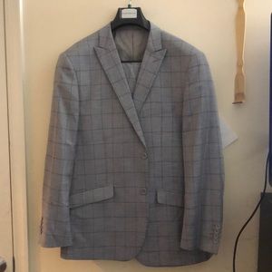 Grey Plaid Suit (Never Worn)